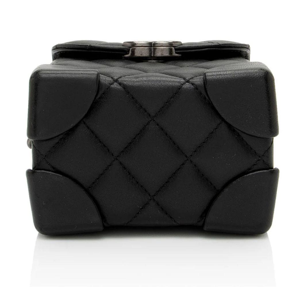 Chanel Lambskin Trunk Shoulder Bag - Lambskin - Black