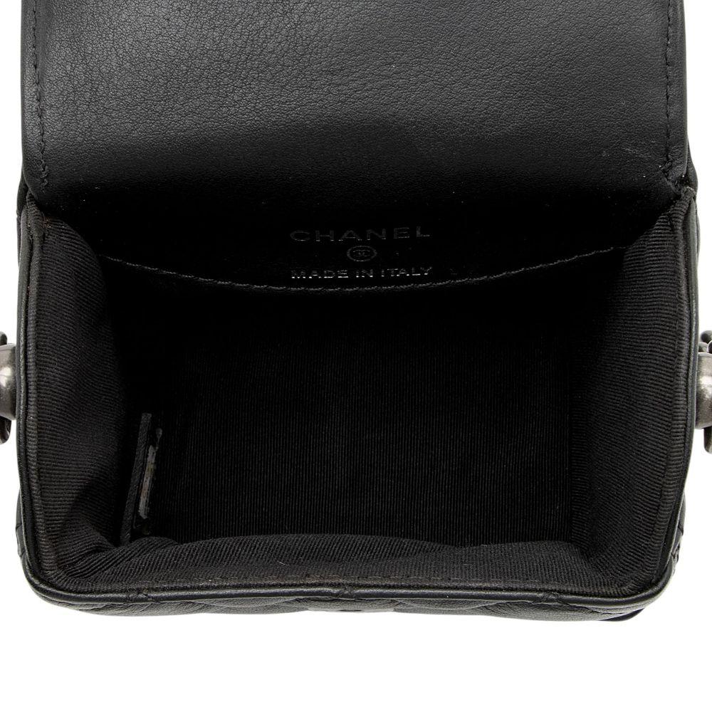 Chanel Lambskin Trunk Shoulder Bag - Lambskin - Black