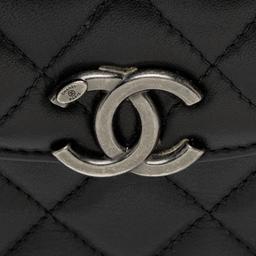 Chanel Lambskin Trunk Shoulder Bag - Lambskin - Black