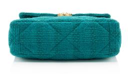Chanel Tweed Ribbon 19 Medium Flap Shoulder Bag - Leather - Green