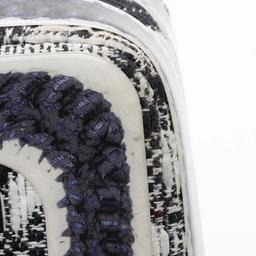 Chanel Tweed Silicone Medium Double Flap Bag - Leather - Blue/White