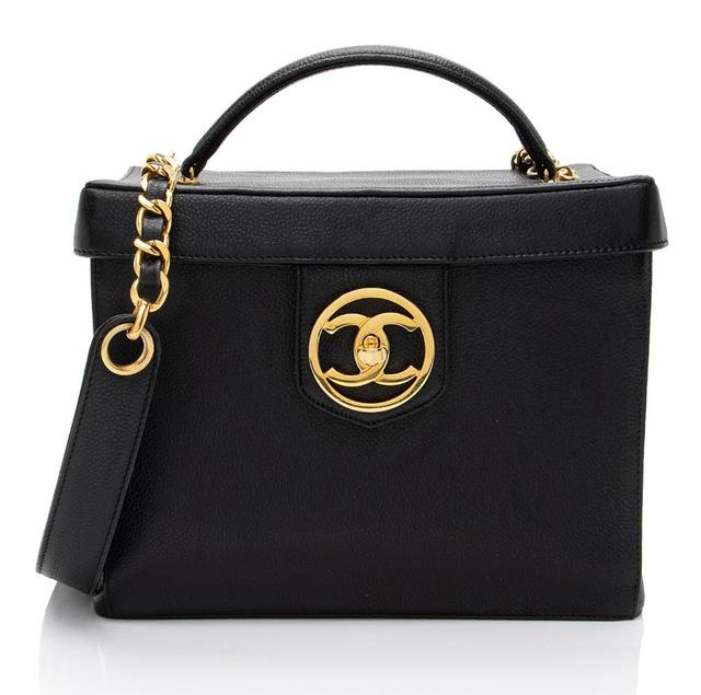 Chanel Vintage Caviar Leather Vanity Train Case