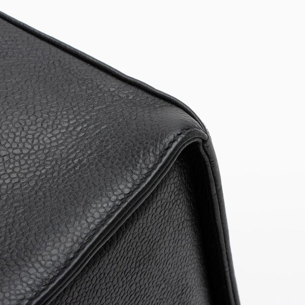 Chanel Vintage Caviar Leather Vanity Train Case - Leather - Black