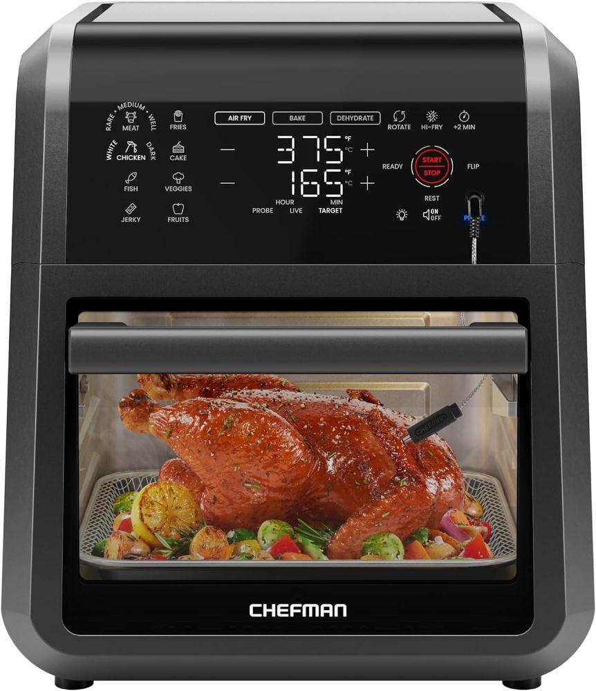 Chefman  ExacTemp 12 Qt. 5-in-1 Air Fryer - Black - Excellent