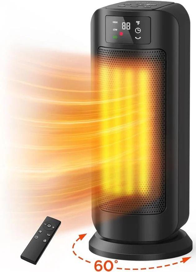 Chikit  1500W Electric Space Heater PTC-SH007AR - Black - Excellent