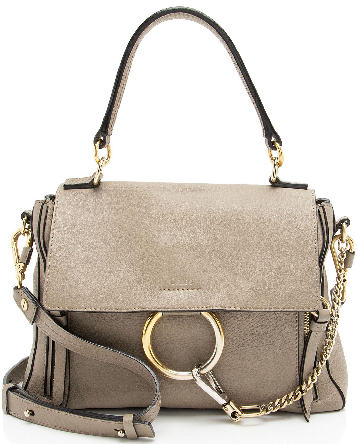 Chloe  Calfskin Faye Day Small Shoulder Bag - Grey - Calfskin - Good