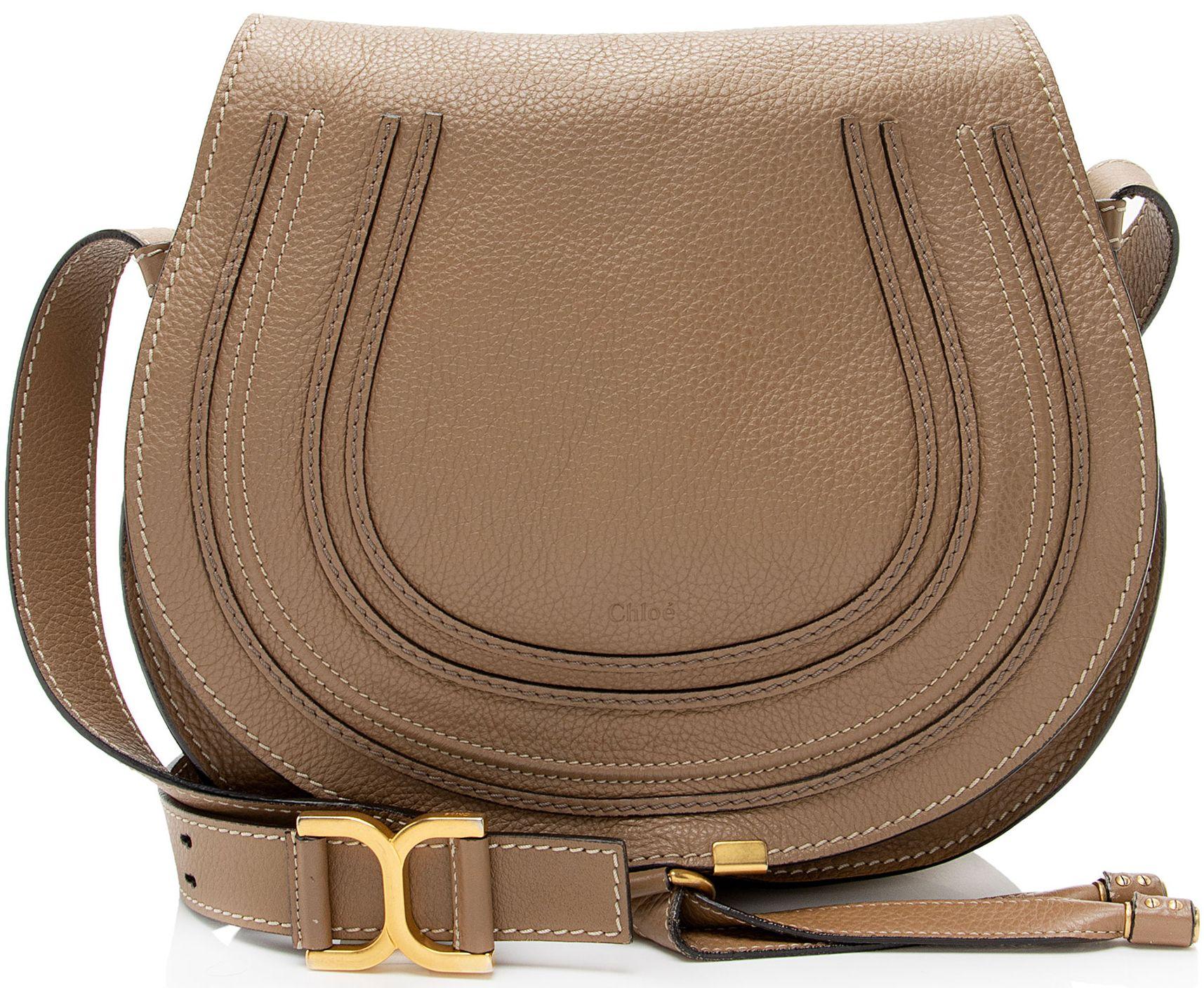 Chloe  Calfskin Marcie Medium Crossbody - Brown - Calfskin - Excellent