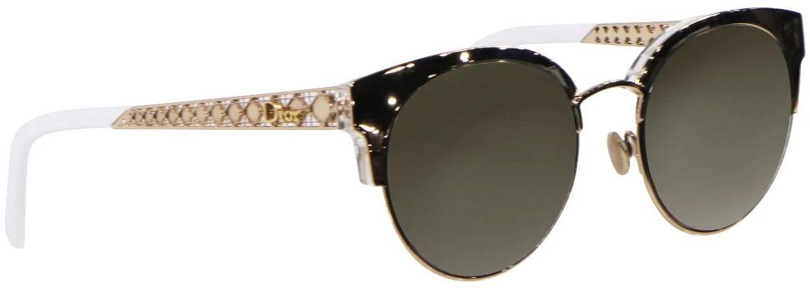 Christian Dior  Diorama Mini Sunglasses - White/Gold - Excellent