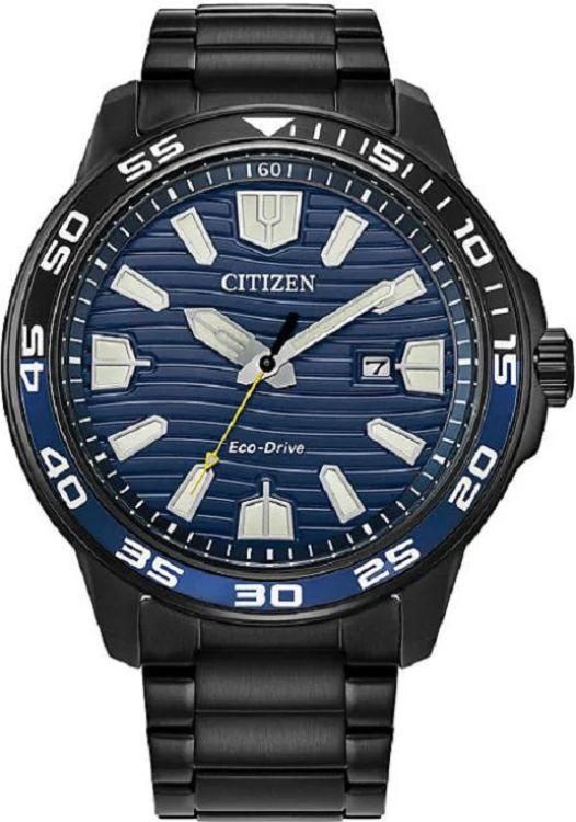 Citizen  Eco-Drive Black Ion Plated Watch (AW1705-55L) - Black - Excellent