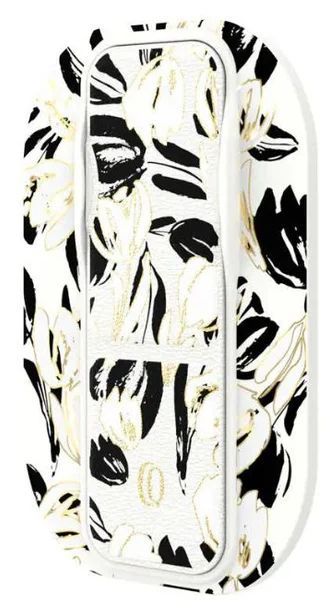 Clckr Magsafe Carson & Quinn Phone Grip - Black with White Tulips