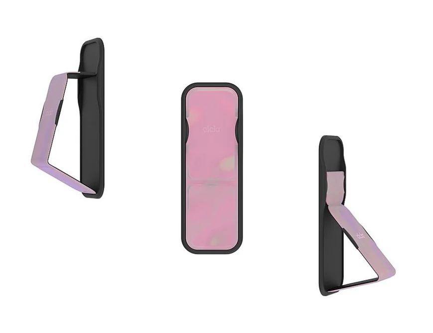 Clckr Stand & Grip Phone Grip - Holograph Pink