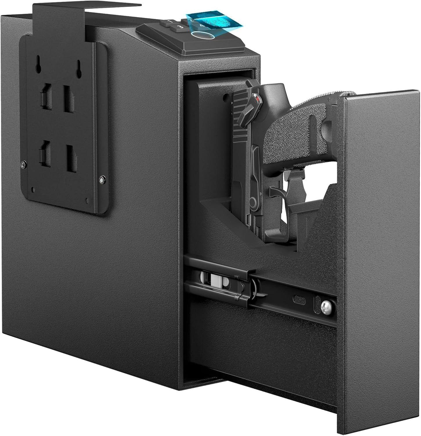 Clutto  Biometric Slider Gun Safe for Handgun - Black - Excellent