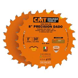 CMT 230.524.08  8″x24x5/8″ Precision Dado Sets - Orange