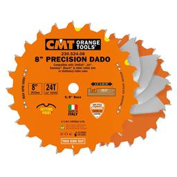 CMT 230.524.08  8″x24x5/8″ Precision Dado Sets - Orange