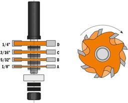 CMT 800.506.11 Slot Cutter Set - Black