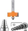 CMT 835.001.11 Rabbeting Set 1/4" Shank - Orange