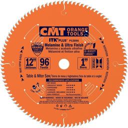 CMT P12096 1" Bore ITK Melamine & Ultra Finish Saw Blade - Orange
