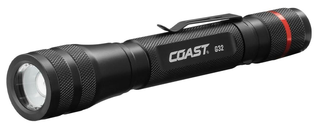 Coast  G32 Twist Focus Flashlight with Pure and Bulls-Eye Spot Beam  - Black - Premium