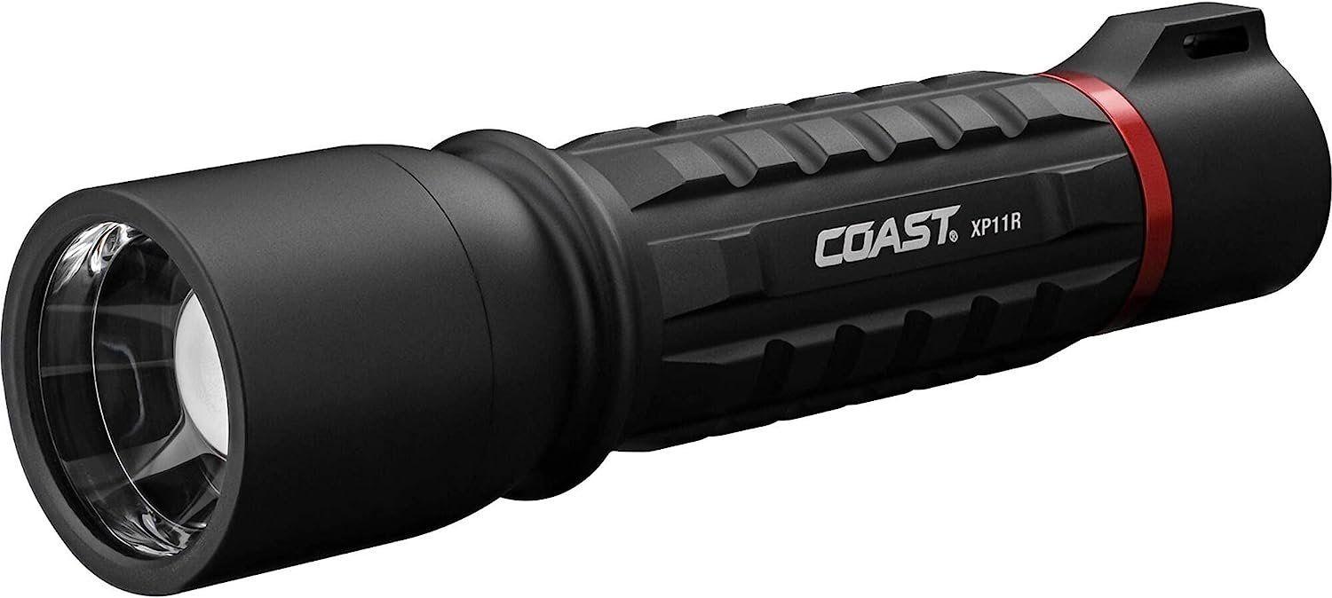 Coast  XP11R Rechargeable Dual Power LED Flashlight - Black - Premium