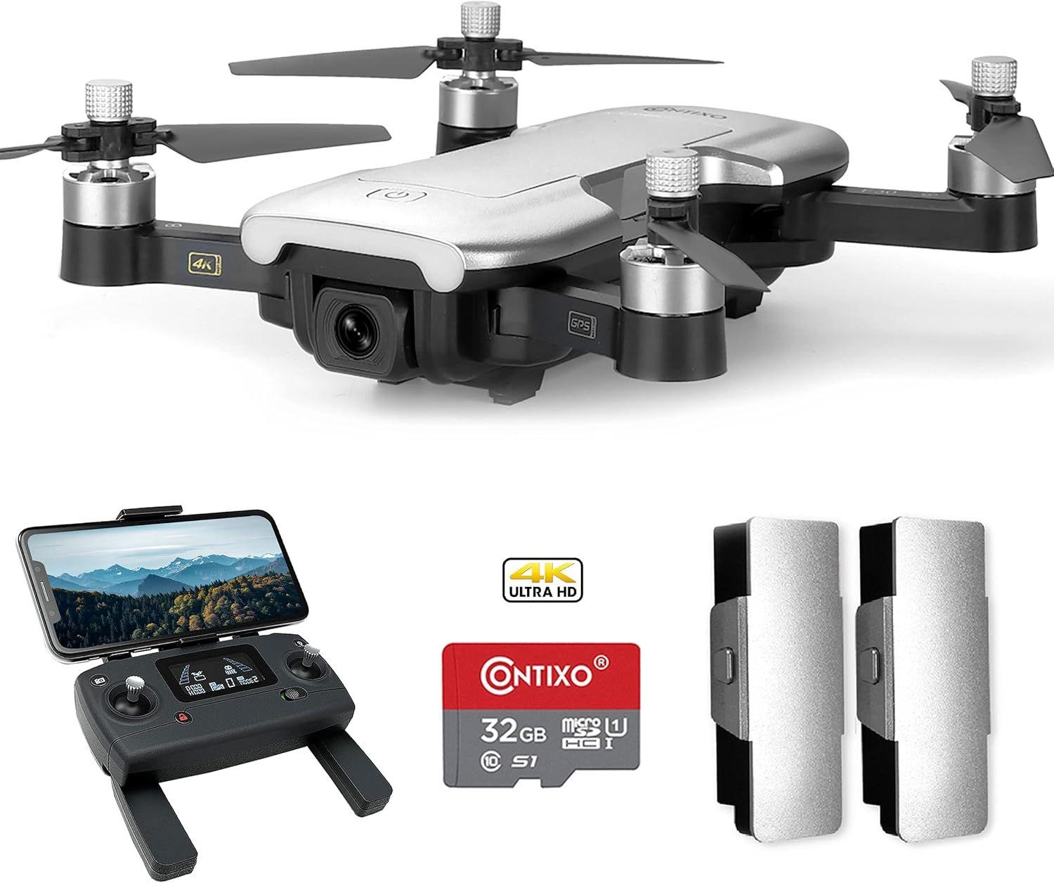 Contixo  F30 Drone with Camera - White/Black - Excellent