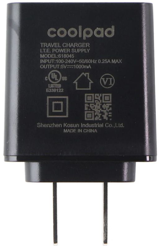 CoolPad 5V/1000mA USB-A Travel Charger (618045) - Black