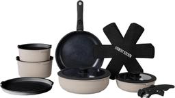 Country Kitchen Cookware Set with Removable Handle