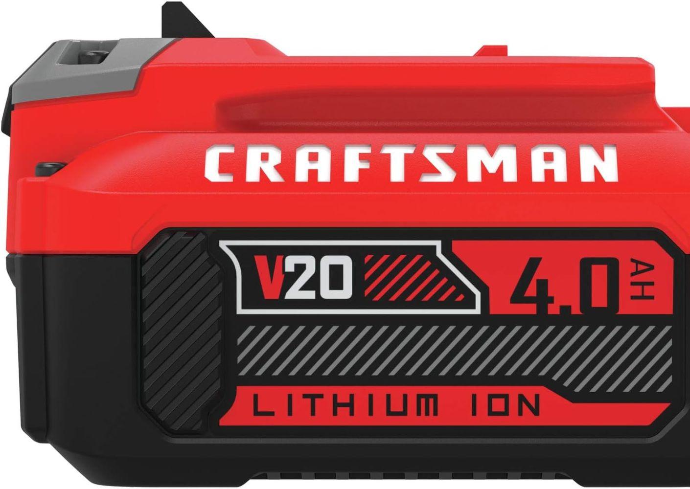 Craftsman CMCB204R V20* 4.0Ah Lithium Ion Battery - Red/Black