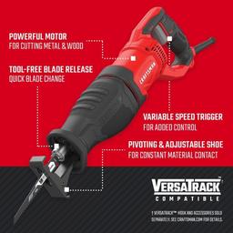 CRAFTSMAN CMES300-R 7.5 Amp Reciprocating Saw - Red