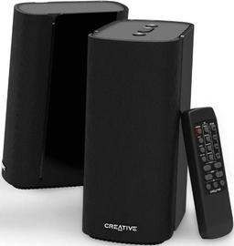 Creative T100 Compact Hi-Fi 2.0 Desktop Speakers - Black