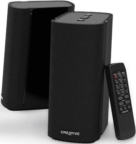Creative  T100 Compact Hi-Fi 2.0 Desktop Speakers - Black - Excellent