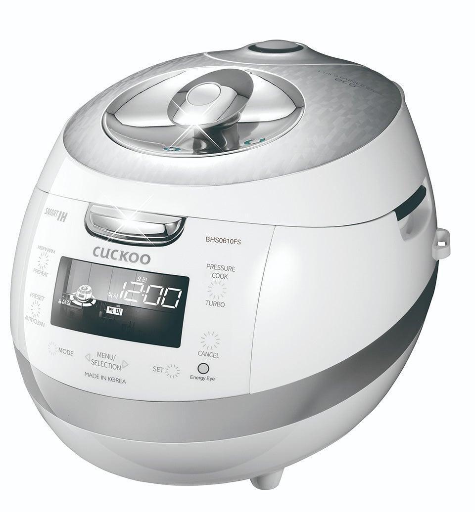 Cuckoo  6-Cup IH Pressure Rice Cooker (CRP-BHSS0609F) - White/Stainless Steel - Acceptable