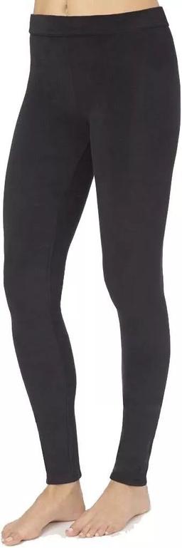 Cuddl Duds Fleecewear with Stretch Legging - L - Black