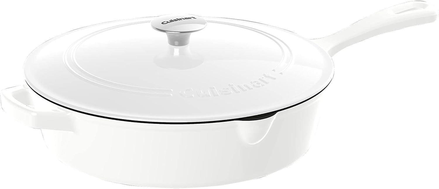 Cuisinart  12" Chicken Fryer Cast Iron CI45-30 - Glossy White - Excellent
