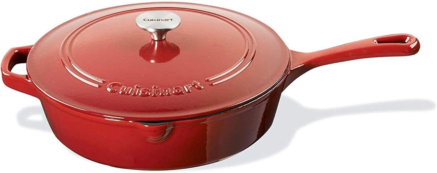Cuisinart  12" Chicken Fryer Cast Iron CI45-30 - Red Gradient - Excellent