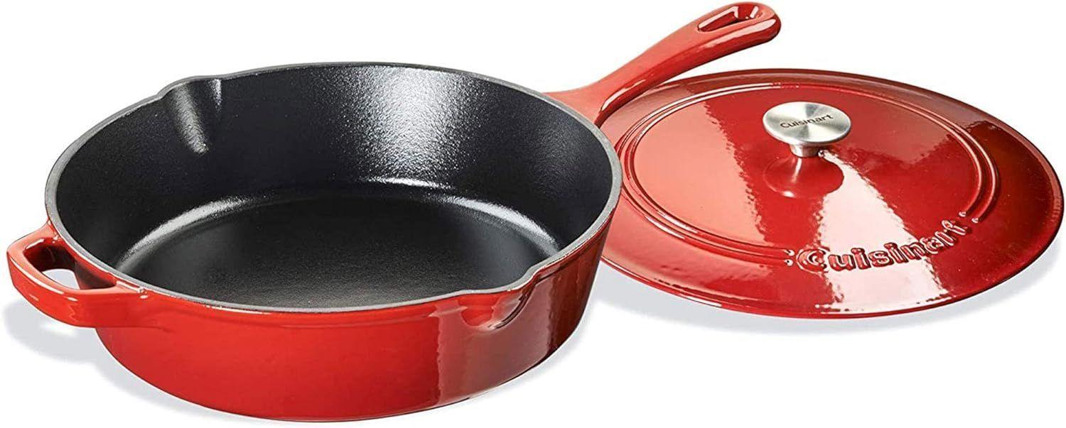 Cuisinart 12" Chicken Fryer Cast Iron CI45-30 - Red Gradient