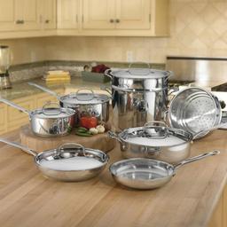 Cuisinart 77-14 Chef's Classic Cookware Set 14-Piece - Stainless Steel