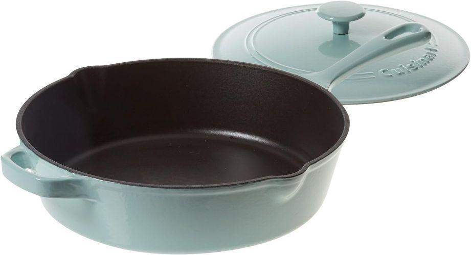 Cuisinart  Cast Iron 12" Chicken Fryer (CI45) - Light Blue - Excellent