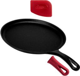 Cuisinel Cast Iron Round Griddle - 10.5 In  C10-RG - Black