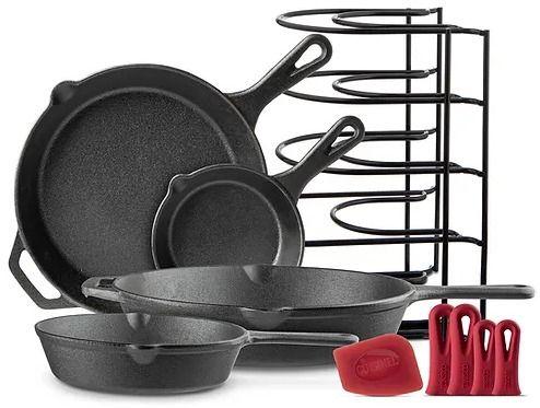 Cuisinel  Chef's Basic 5 Piece Cast Iron Set CB-503 - Black - Excellent