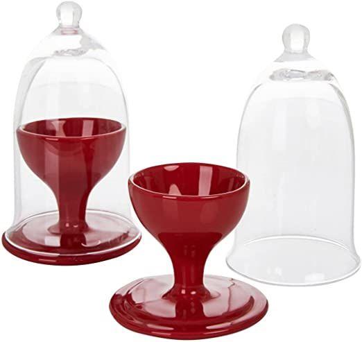 Curtis  Stone Egg Cup & Cloche (2Pack) - Red - Excellent