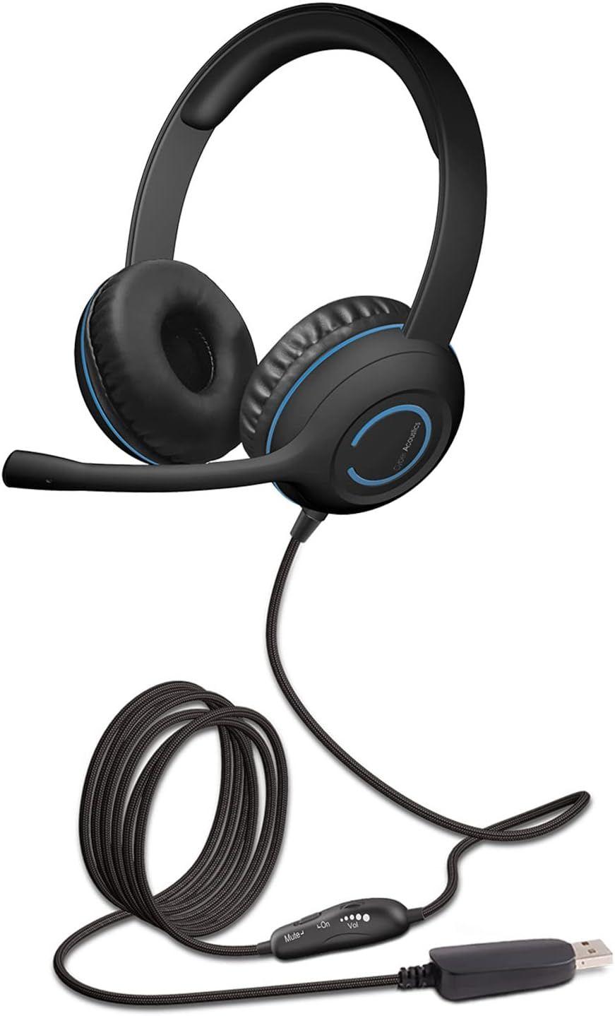 Cyber Acoustics AC-5008 USB Stereo Headset - Black