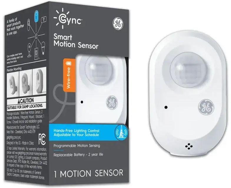 Cync  Smart Wire-Free Motion Sensor - White - Excellent