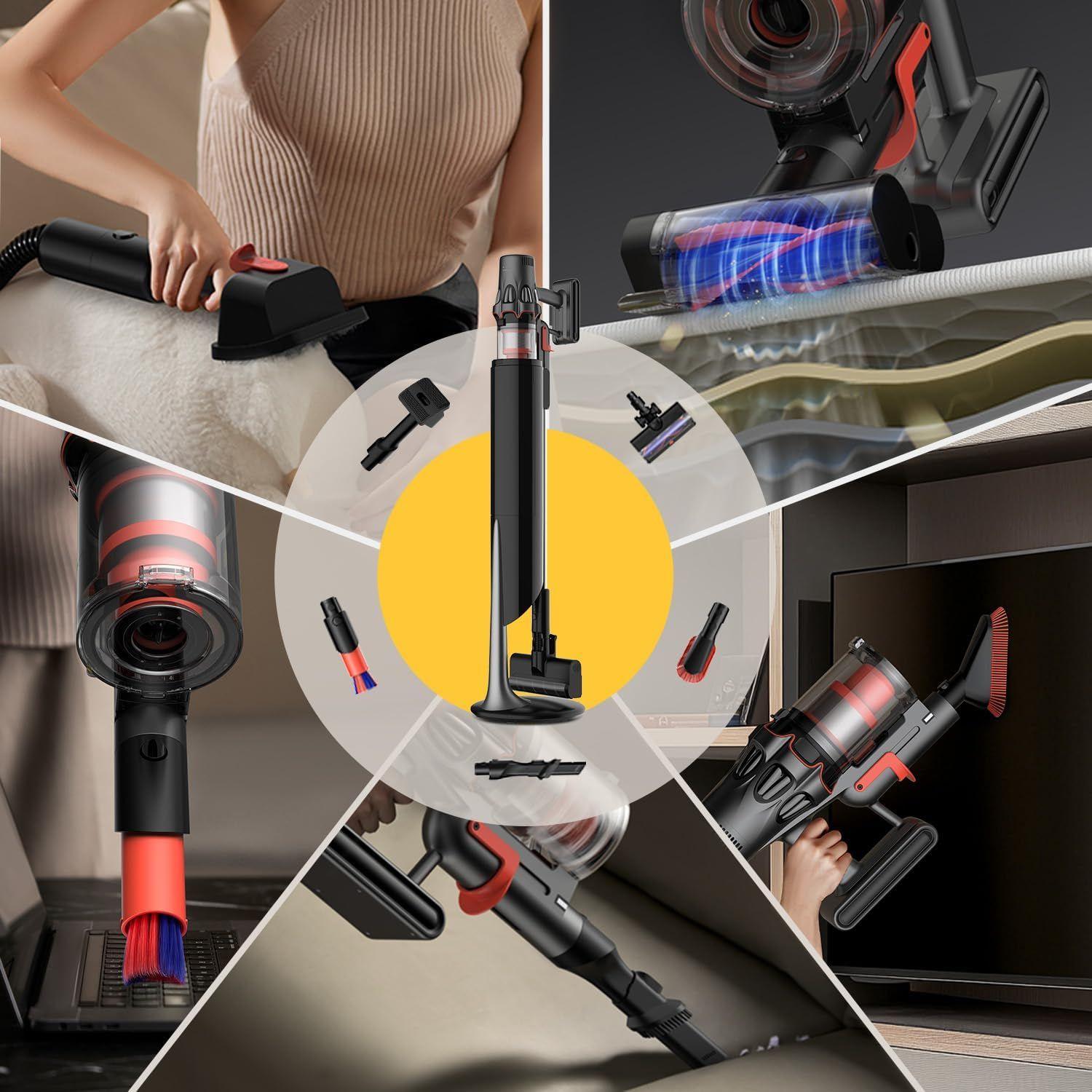 Deerma Cordless Vacuum Cleaner DEM-T50Station - Black/Red