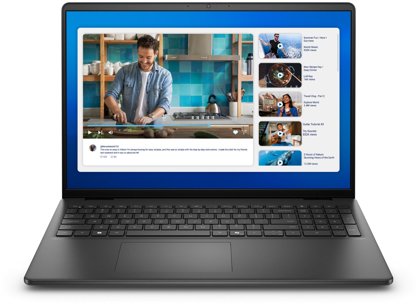 Dell 16 DC16250 Laptop 16" - Carbon Black - Intel Core 7 150U 1.8GHz - 16GB RAM - 1TB