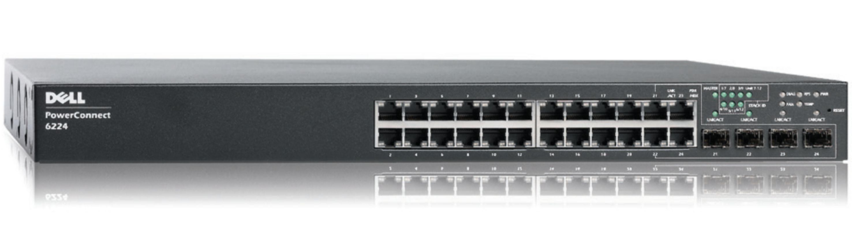 Dell PowerConnect 6224 24-port Gigabit Switch - Black