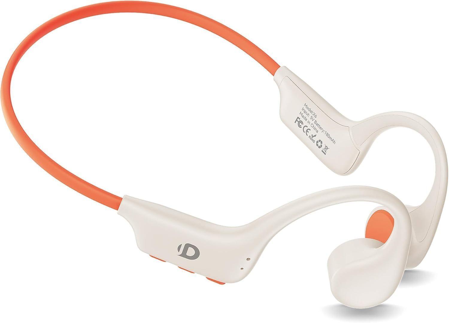 Demicea  X6 Open Ear Sport Headphones - White/Orange - Excellent