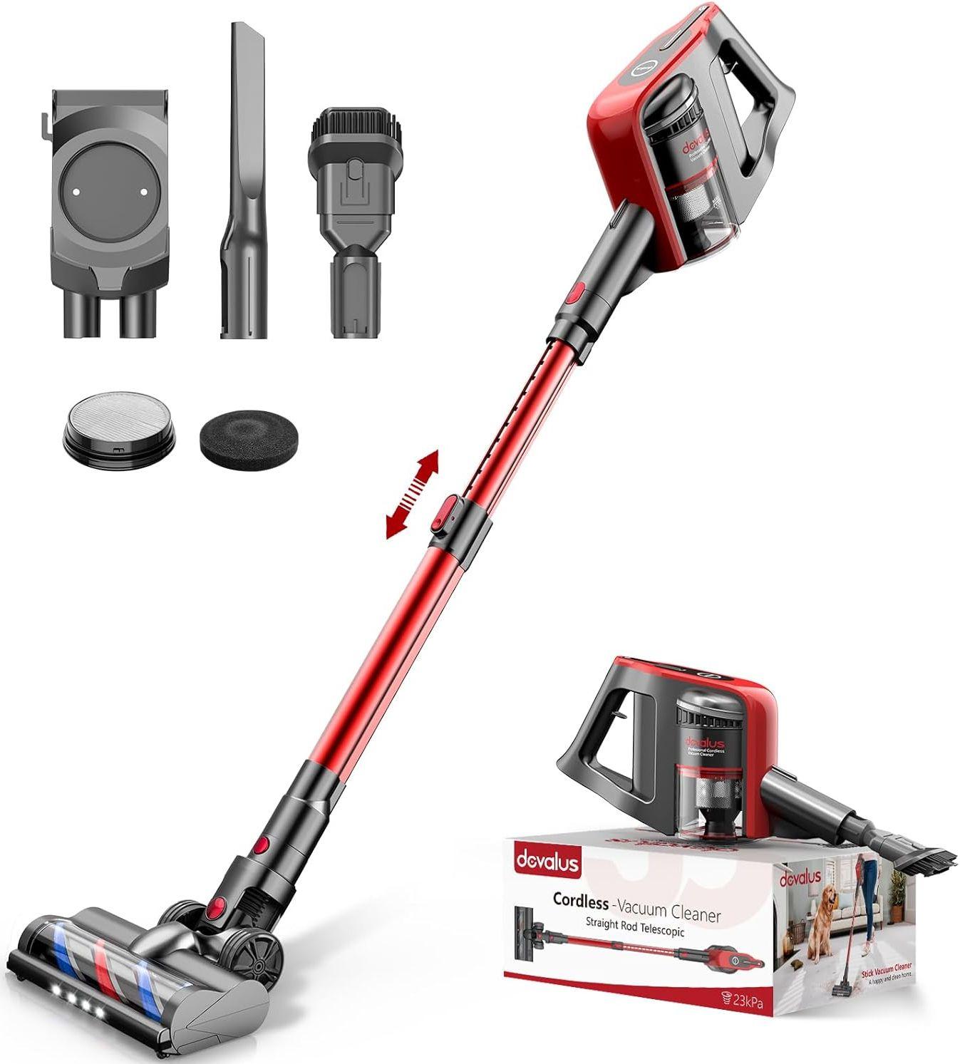 Devalus  S6 Cordless Vacuum Cleaner - Red - Excellent