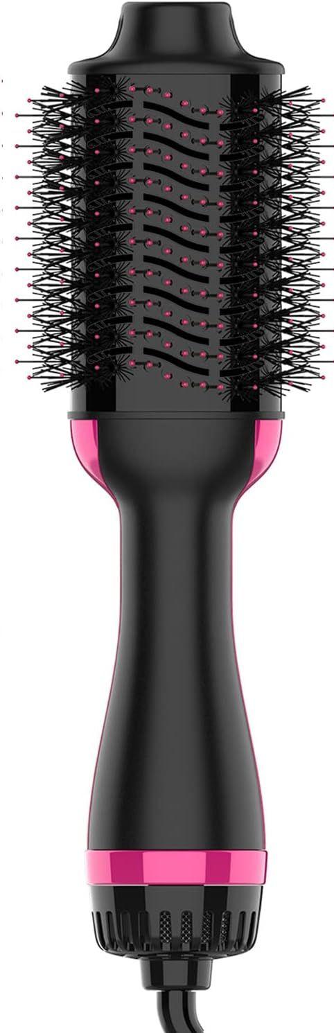 Dimecano 4-in-1 Hair Dryer and Brush - Black/Pink