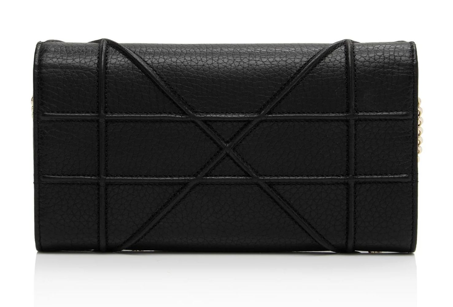 Dior Calfskin Diorama Wallet on Chain Clutch - Calfskin - Black