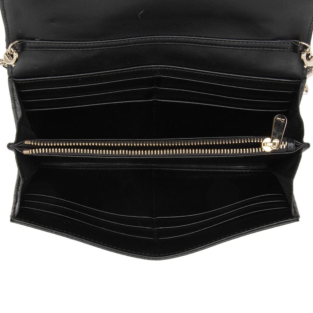 Dior Calfskin Diorama Wallet on Chain Clutch - Calfskin - Black